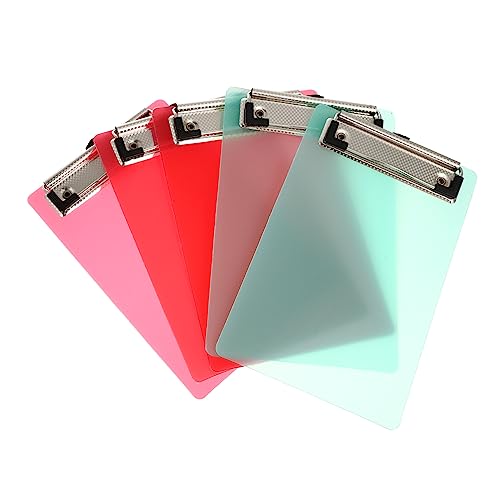 CIYODO 5Er-Pack Mini Klemmbrett Transparent Farbig Kunststoff Schreibbrett mit Niedrigem Starker Clip für Notizen und Einkaufslisten Zufällige Farben Zufällige Farbe CIYODO 5Er-Pack Mini Klemmbrett Transparent Farbig Kunststoff Schreibbrett mit Niedrigem Starker Clip für Notizen und Einkaufslisten Zufällige Farben Zufällige Farbe von CIYODO