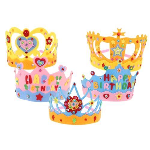 CIYODO 5St Geburtstagskrone für Kinder Geburtstag hüte für erwachsene Krone, der kit Kuchen Hut Kuchengeburtstagsfeierhüte Diamant schmücken Geburtstagshut Partyhut Kunsthandwerk von CIYODO