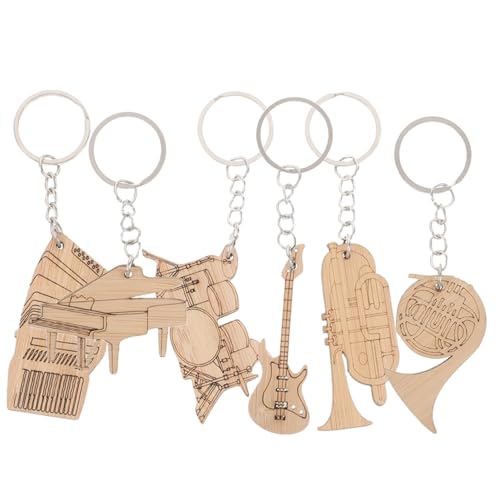 CIYODO 6 Pcs Vintage Musical Instruments Schlüsselbund Gitarrenanhänger Für Rucksacks Schlüsselbund Für Musikliebhaber Musik Keychain Dekorative Anhänger Schlüsselkette Vorhanden CIYODO 6 Pcs Vintage Musical Instruments Schlüsselbund Gitarrenanhänger Für Rucksacks Schlüsselbund Für Musikliebhaber Musik Keychain Dekorative Anhänger Schlüsselkette Vorhanden von CIYODO
