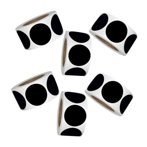 CIYODO 6 Rollen Wasserdichte PVC Aufkleber Schwarze Runde Beschreibbare Etiketten Selbstklebende Codierungs Punkte für Lager Büro Küche Organisation CIYODO 6 Rollen Wasserdichte PVC Aufkleber Schwarze Runde Beschreibbare Etiketten Selbstklebende Codierungs Punkte für Lager Büro Küche Organisation von CIYODO