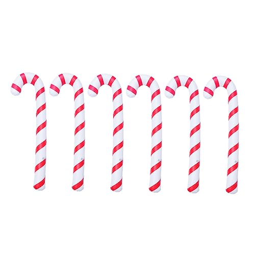 CIYODO 6 Stück Aufblasbare Weihnachtskrücken Kreative Zuckerstangen Ballons Rot und Weiß für Festliche Dekorationen für Weihnachtsfeiern und Geburtstagsfeiern CIYODO 6 Stück Aufblasbare Weihnachtskrücken Kreative Zuckerstangen Ballons Rot und Weiß für Festliche Dekorationen für Weihnachtsfeiern und Geburtstagsfeiern von CIYODO