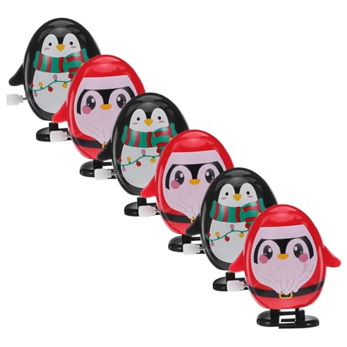 CIYODO 6 Stück Aufziehspielzeug Kleine Windup Pinguin Figuren Bunte Mechanische Laufspielzeuge Kinderparty Mitgebsel Kompakt und Tragbar von CIYODO