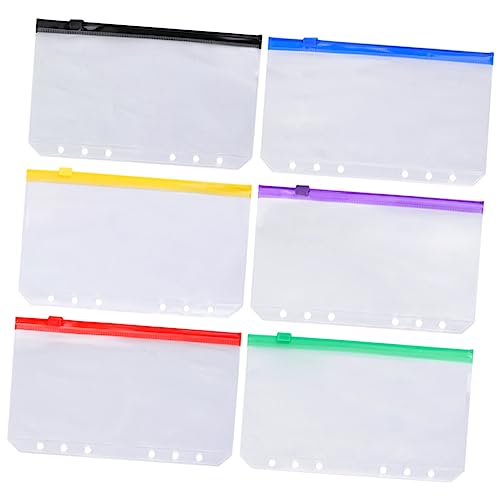 CIYODO 6 Stück Farbige Reißverschluss Taschen aus PVC Organizer für Dokumente Stifte und Zubehör Leichte und Durchsichtige Binder Taschen für Schule und Büro CIYODO 6 Stück Farbige Reißverschluss Taschen aus PVC Organizer für Dokumente Stifte und Zubehör Leichte und Durchsichtige Binder Taschen für Schule und Büro von CIYODO