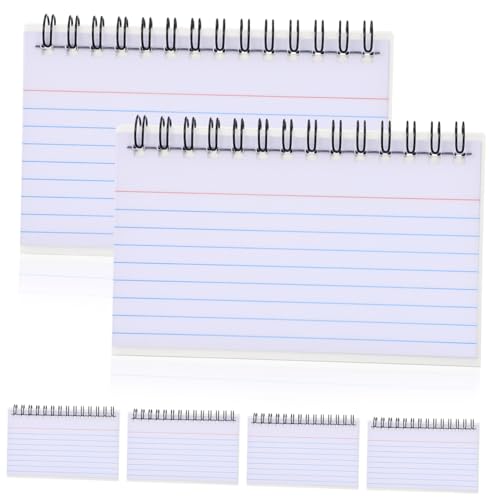 CIYODO 6 Stück Kleine Linierte Indexkarten Notizhefte mit Transparentem Umschlag Abreißbar Handlich und Tragbar für Schule Büro Lernen und Meetings von CIYODO
