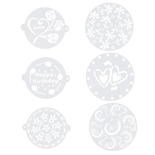 CIYODO 6 Stück Kuchenschablonen Zum Backen Zuckerguss Backformen Kuchendekorationsformen Zahlen DIY Kuchenformen Topper Schablonen Und Runde Kuchendekorationsschablonen Weiß CIYODO 6 Stück Kuchenschablonen Zum Backen Zuckerguss Backformen Kuchendekorationsformen Zahlen DIY Kuchenformen Topper Schablonen Und Runde Kuchendekorationsschablonen Weiß von CIYODO