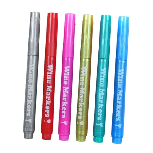 CIYODO 6 Stück Marker Gläser Waschbar Malen Wein Scrapbooking-farbstifte Farbmarkierungsstifte Aus Kunststoff Kunststoffstift Für Erwachsene Scrapbook-malstifte Aus Kunststoff Plastik CIYODO 6 Stück Marker Gläser Waschbar Malen Wein Scrapbooking-farbstifte Farbmarkierungsstifte Aus Kunststoff Kunststoffstift Für Erwachsene Scrapbook-malstifte Aus Kunststoff Plastik von CIYODO