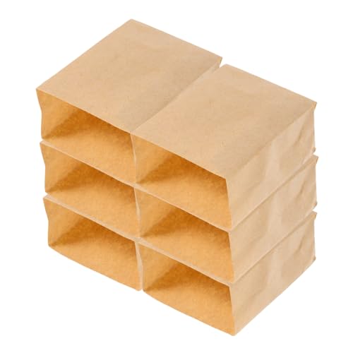 CIYODO 6 Stück Mini -Papiertüte Puppe Machen Sie es Mini-Essen Taschen winzig Miniatur-Papiertüte kleine Papiertüten Miniaturpapier Mini-Tasche Khaki von CIYODO