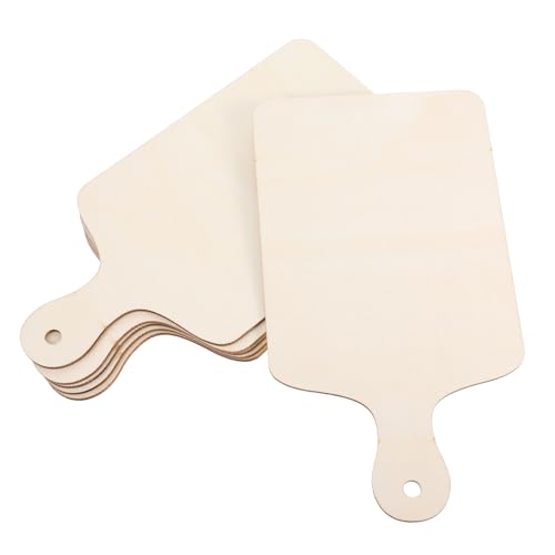 CIYODO 6 Stück Olivenholz Schneidebrett Mini Servierbrett Holzpaddel Holz Minipaddel Kleine Wurstbretter Sublimationsrohlinge Sublimations Zwischenablage Rohlinge Brotbrett Beige von CIYODO