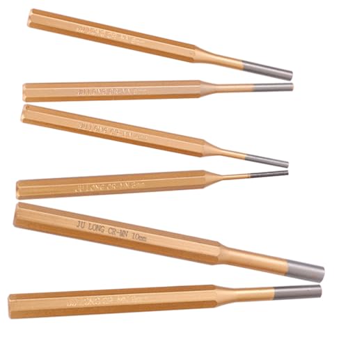CIYODO 6 Stück Pin Punch Set Craft Hole Punch Stahlstanzwerkzeug Handschläge Stanzwerkzeuge Punch -werkzeug Splintentreiber Automobil Schlag-kit Stahl Mit Hohem Kohlenstoffgehalt von CIYODO