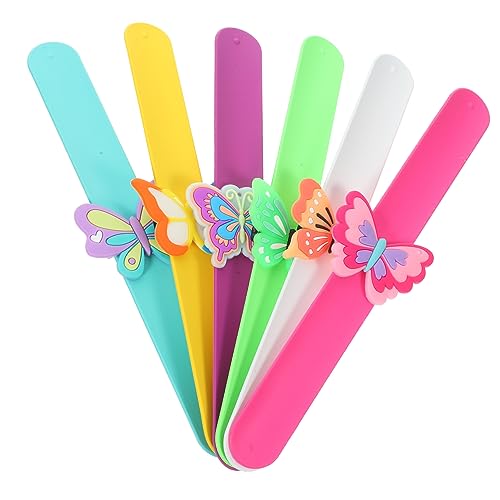 CIYODO 6 Stück Silikon Schnapparmbänder mit Schmetterlingsmotiv Flexible Kinderarmbänder für Geburtstagsfeiern Partygeschenke und Festival Mitgebsel Hautfreundlich und Langlebig CIYODO 6 Stück Silikon Schnapparmbänder mit Schmetterlingsmotiv Flexible Kinderarmbänder für Geburtstagsfeiern Partygeschenke und Festival Mitgebsel Hautfreundlich und Langlebig von CIYODO