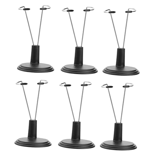 CIYODO 6 Stück Spielzeugmodell Halterung Unterstützung der Puppenhalterung Kleiner Puppenständer Anzeige doll Accessories Spielzeughalterung Puppenregal tragbarer Puppenständer Black von CIYODO