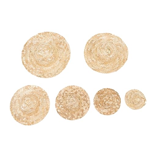 CIYODO 6 Stück Strick -Mini -Strohhut Mini-Miniatur-Hut Mini Sombrero Hüte kleine Hüte für Puppen Minihüte zum Basteln Mini-Hüte Hut für Minihauspuppe Puppenhüte Miniaturhüte Khaki CIYODO 6 Stück Strick -Mini -Strohhut Mini-Miniatur-Hut Mini Sombrero Hüte kleine Hüte für Puppen Minihüte zum Basteln Mini-Hüte Hut für Minihauspuppe Puppenhüte Miniaturhüte Khaki von CIYODO