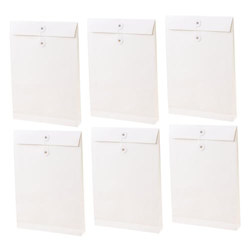 CIYODO 6 Stück Teiliges Dokumententaschen Weiß Business File Holder mit Großer Kapazität Aufrechter Papierorganizer für Büro Reise und Aktenaufbewahrung Leichte Sammelmappe für Wichtige von CIYODO