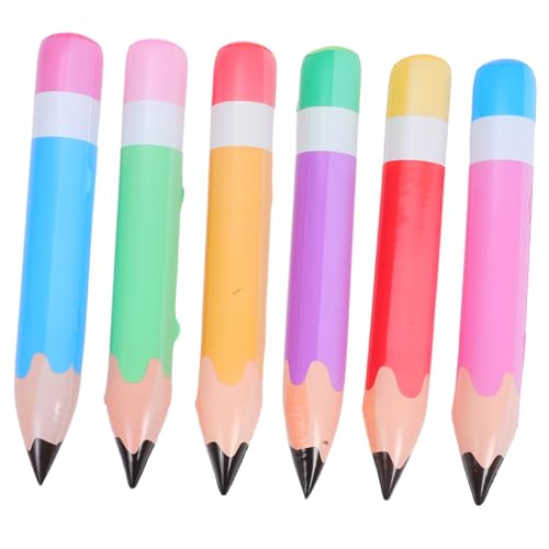 CIYODO 6 Stück Teiliges Große Aufblasbare Bleistiftballons Bunte Deko für Rückkehr zur Schule Abschlussfeier PVC Wiederverwendbare Party Accessoires für Kindergeburtstag und von CIYODO