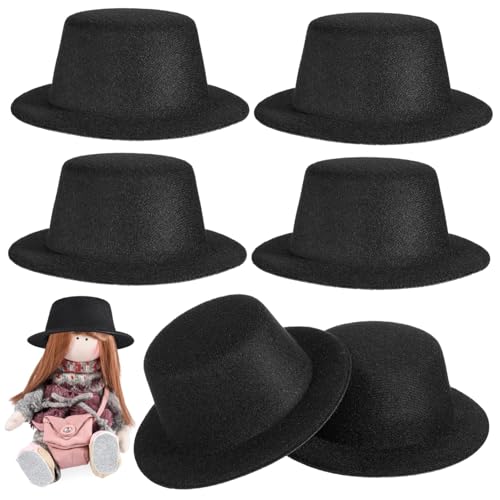 CIYODO 6 Stück Teiliges Miniatur Puppenhüte aus Hochwertigem Material Kleine Handgefertigte Tops Hats für DIY Dekoration und Schneemann Puppen Langlebig und Kompakt als von CIYODO