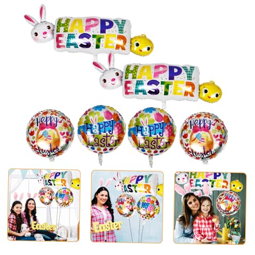 CIYODO 6 Stück Teiliges Ostern Ballons Aluminiumfolie Karikatur Design Party Dekoration Pastellfarben für Osterfeiern und Festliche Anlässe Dekorative Luftballons für Unvergessliche CIYODO 6 Stück Teiliges Ostern Ballons Aluminiumfolie Karikatur Design Party Dekoration Pastellfarben für Osterfeiern und Festliche Anlässe Dekorative Luftballons für Unvergessliche von CIYODO