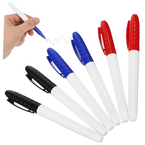 CIYODO 6 Stück Teiliges Whiteboard Marker Abwischbar Spitze Wasserbasierte Stifte in Blau Schwarz Rot Wiederverwendbar für Schule Büro und Zeichnungen CIYODO 6 Stück Teiliges Whiteboard Marker Abwischbar Spitze Wasserbasierte Stifte in Blau Schwarz Rot Wiederverwendbar für Schule Büro und Zeichnungen von CIYODO
