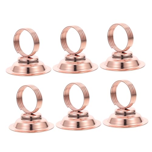 CIYODO 6 Stück Tischkartenhalter mit Rosegold Finish Kompakter Memo und Menükartenhalter aus Platzsparend für Hochzeit Restaurant Büro und Dekorative Tischgestaltung CIYODO 6 Stück Tischkartenhalter mit Rosegold Finish Kompakter Memo und Menükartenhalter aus Platzsparend für Hochzeit Restaurant Büro und Dekorative Tischgestaltung von CIYODO