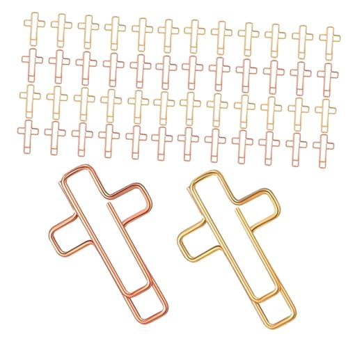 CIYODO 60 Stück Kreuz Büroklammern aus Metall Kleine Goldene und Roségoldene Lesezeichenclips für Bibelstudium Christliches Tagebuchzubehör Niedliche Organizer für Büro Schule und Zuhause CIYODO 60 Stück Kreuz Büroklammern aus Metall Kleine Goldene und Roségoldene Lesezeichenclips für Bibelstudium Christliches Tagebuchzubehör Niedliche Organizer für Büro Schule und Zuhause von CIYODO