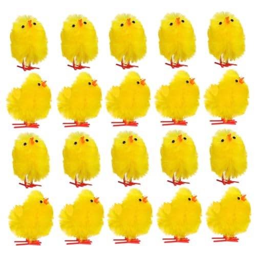 CIYODO 60 Stück Mini Deko Flauschige Plüschküken Realistisch Geformt Gelbe Osterdeko für Party Geburtstagsfeier Tischdekoration CIYODO 60 Stück Mini Deko Flauschige Plüschküken Realistisch Geformt Gelbe Osterdeko für Party Geburtstagsfeier Tischdekoration von CIYODO