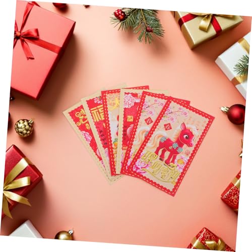 CIYODO 60 Stück Rote Umschläge für das Frühjahrsfest des des Pferdes chinesische neues jahr rotes paket Geldumschläge Frühlingsfest Hongbao Paketumschlag Papier CIYODO 60 Stück Rote Umschläge für das Frühjahrsfest des des Pferdes chinesische neues jahr rotes paket Geldumschläge Frühlingsfest Hongbao Paketumschlag Papier von CIYODO