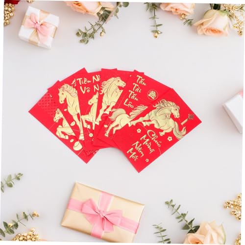 CIYODO 60 Stück Vietnamesische Frühlingsfest Rote Umschläge Pferdejahr Lucky Money Hong Bao Umschläge für Chinesisches Neujahr Hochzeit Geburtstag Party CIYODO 60 Stück Vietnamesische Frühlingsfest Rote Umschläge Pferdejahr Lucky Money Hong Bao Umschläge für Chinesisches Neujahr Hochzeit Geburtstag Party von CIYODO