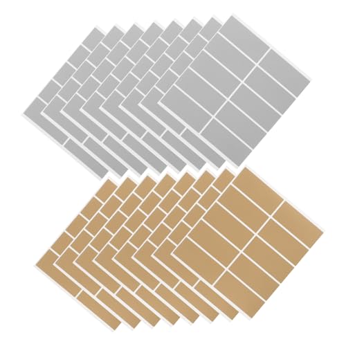 CIYODO 600 Stück Teiliges Scratch Off Aufkleber Rechteckig Selbstklebend Silber und Gold für DIY Gewinnspiele Belohnungen Gender Reveal Partyspiele mit Verborgenem Text von CIYODO