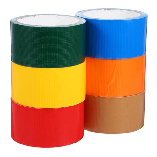 CIYODO 6Rollen Buntes Klebeband Dekoratives Wasserdichtes Verschleißfestes Klebeband für Verpackung Bastelarbeiten DIY Projekte für Kreative Anwendungen von CIYODO