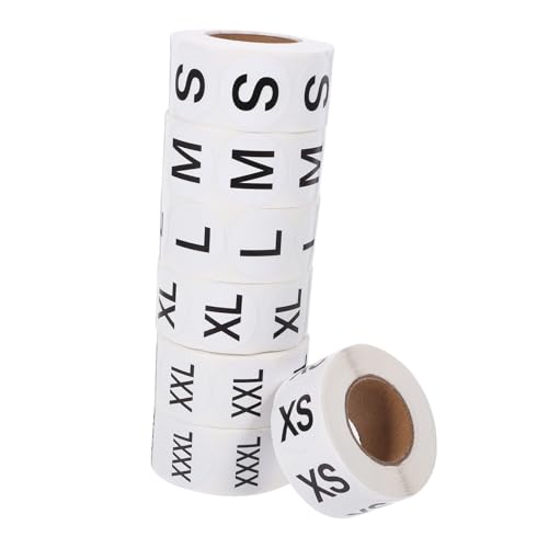 CIYODO 7 Rollen Selbstklebende Kleidung Größenaufkleber mit Kreisförmigen Etiketten Xxxl Farbige Textilgrößenaufkleber für Shirts und Bekleidung Langlebige Papieretiketten für Haushalt CIYODO 7 Rollen Selbstklebende Kleidung Größenaufkleber mit Kreisförmigen Etiketten Xxxl Farbige Textilgrößenaufkleber für Shirts und Bekleidung Langlebige Papieretiketten für Haushalt von CIYODO