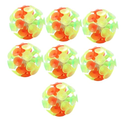 CIYODO 7 Stück Teiliges Leuchtenden Saugnäpfen Interaktives Partyspiel für Jungen und Mädchen Bunte Haftkugel für Drinnen und Draußen Stressabbauendes Geschenk von CIYODO