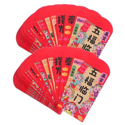CIYODO 72 Stück Rote Umschläge Jahr Des Pferdes Lunar Neujahr Hongbao Traditionelle Neujahrs-geldumschläge für Frühlingsfest Familienfeiern und Segenswünsche von CIYODO