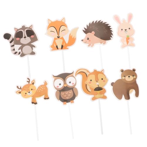 CIYODO 8 Stück Dschungel Tier Cupcake Topper Kreative Muffin Deko für Kindergeburtstag Tier Dessert Dekorationen Kuchen Verzierungen für Partys CIYODO 8 Stück Dschungel Tier Cupcake Topper Kreative Muffin Deko für Kindergeburtstag Tier Dessert Dekorationen Kuchen Verzierungen für Partys von CIYODO