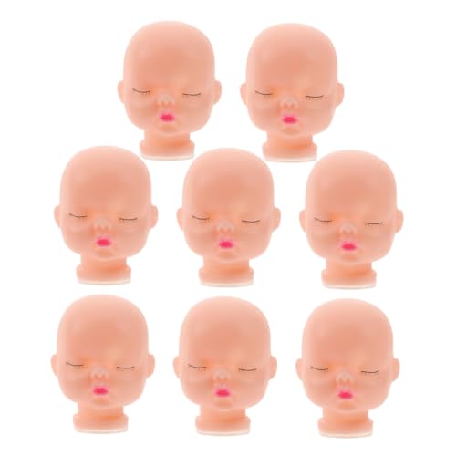 CIYODO 8 Stück Puppenköpfe aus Weichem Vinyl Teiliges DIY für Schlüsselanhänger Bastelbedarf für Puppen Sichere und Kreative Spielzeugköpfe für Erwachsene von CIYODO