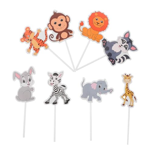 CIYODO 8 Stück Teiliges Dschungel Tier Cupcake Topper Kreative Tortendeko für Kindergeburtstag Tierische Dessertverzierung Dekoration für Feiern und Partys CIYODO 8 Stück Teiliges Dschungel Tier Cupcake Topper Kreative Tortendeko für Kindergeburtstag Tierische Dessertverzierung Dekoration für Feiern und Partys von CIYODO