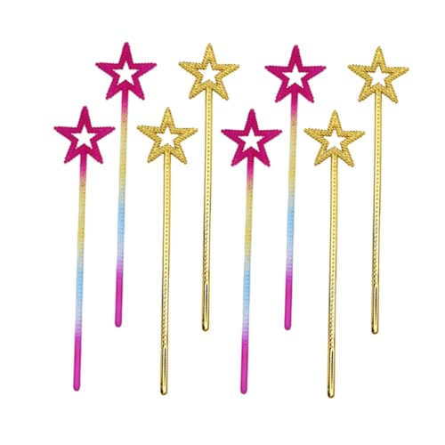 CIYODO 8 Stück Teiliges Feenstäbe aus Kunststoff Sternform für Kindergeburtstag Halloween und Cosplay Partydekoration Gold Regenbogen Je CIYODO 8 Stück Teiliges Feenstäbe aus Kunststoff Sternform für Kindergeburtstag Halloween und Cosplay Partydekoration Gold Regenbogen Je von CIYODO