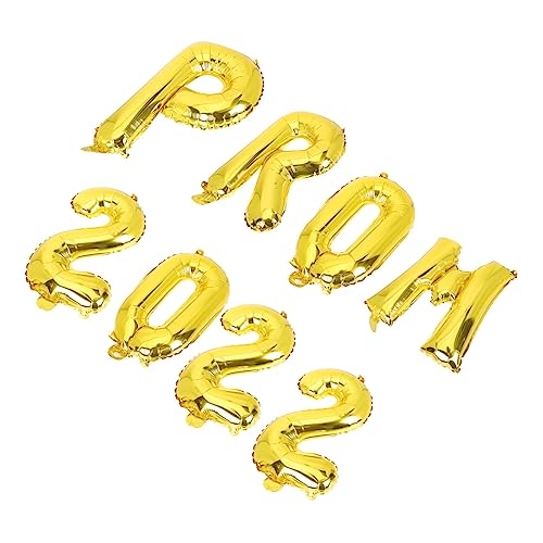 CIYODO 8 Stück Teiliges Graduation Ballon Set Gold Kreative Alphabet und Zahlendesigns Robustes Material für Abschlussfeier Dekoration Passend für Prom und Partygestaltung CIYODO 8 Stück Teiliges Graduation Ballon Set Gold Kreative Alphabet und Zahlendesigns Robustes Material für Abschlussfeier Dekoration Passend für Prom und Partygestaltung von CIYODO