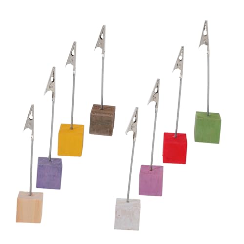 CIYODO 8 Stück Teiliges Memo Clip mit Kiefernholz Basis und Edelstahlfotohalter Höhe Bunte Farbauswahl Flexibler Drahtkabel Notizhalter für Tisch Büro und Party Zufällige CIYODO 8 Stück Teiliges Memo Clip mit Kiefernholz Basis und Edelstahlfotohalter Höhe Bunte Farbauswahl Flexibler Drahtkabel Notizhalter für Tisch Büro und Party Zufällige von CIYODO