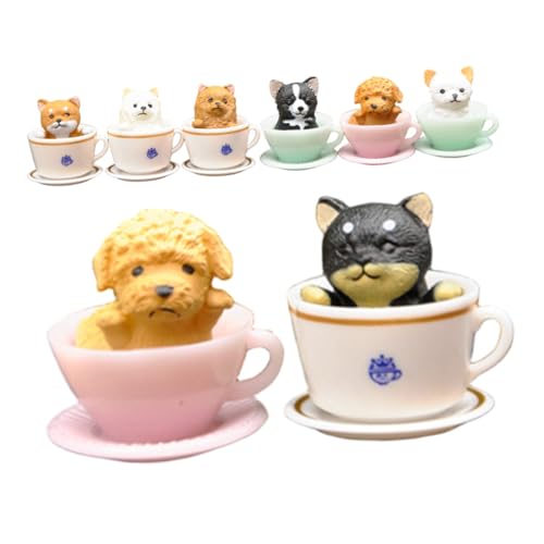 CIYODO 8 Stück Teiliges Mini Katzen Hunde- Realistische PVC Figuren Detailreiche Haustier-Ornamente für Puppenhaus Tischdeko und Party Vielseitige Sammel Geschenkidee von CIYODO