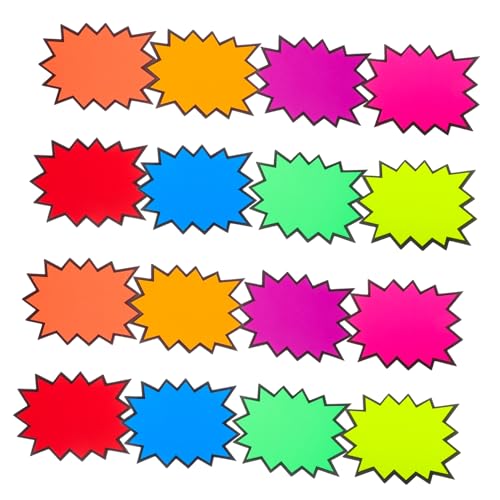 CIYODO 80 Stück Fluoreszierende Preisschilder Blanko Preisetiketten für Verkaufsevents für Supermärkte Flohmärkte und Garagenverkäufe Vielseitig Einsetzbar von CIYODO