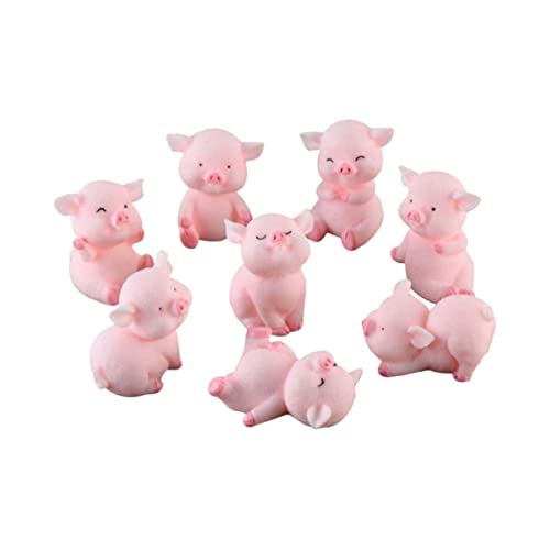 CIYODO 8stücke Miniatur Schweinefiguren Dekoration Aus Harz Für Kuchendekoration Und Gartendekoration CIYODO 8stücke Miniatur Schweinefiguren Dekoration Aus Harz Für Kuchendekoration Und Gartendekoration von CIYODO