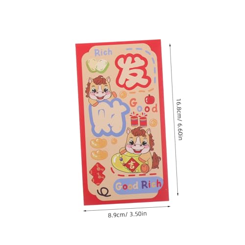 CIYODO 90 Stück Rote Umschläge Jahr Des Pferdes Hongbao Chinesische Neujahrsumschläge Glücksgeldumschläge Für Frühlingsfest Hochzeit Geburtstag Traditionelle Geldbeutel von CIYODO