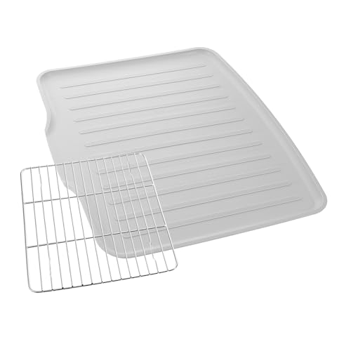 CIYODO Abtropfgestell Besteck Tablett Küchenregal Planke Geschirrkorb Mit Abtropfschale Abtropfflächen Trockner Gerichte Utensil Tropfen Trocknungsregal Trocknen Die Geformt Plastik Grau CIYODO Abtropfgestell Besteck Tablett Küchenregal Planke Geschirrkorb Mit Abtropfschale Abtropfflächen Trockner Gerichte Utensil Tropfen Trocknungsregal Trocknen Die Geformt Plastik Grau von CIYODO