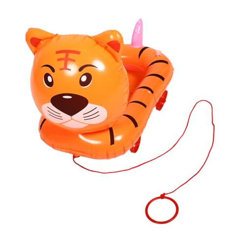 CIYODO Aufblasbare Spielzeuge Blau Tiere Bauernhof Dschungel Zirkus Cartoonballon Kinderpartyballons aufblasbarer Wanderer Dekorationen für landwirtschaftliche Animalparty Plastik Orange von CIYODO