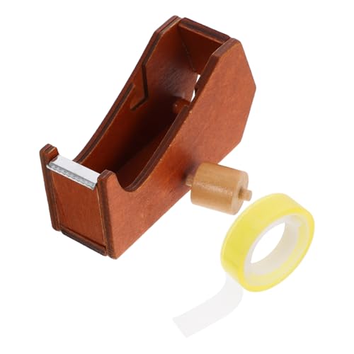 CIYODO Bandhalter klebrig wickeln Klebeband mit Abroller ziehen um Farbe abklebeband Packbandspender Desktop Klebebandspender für den Schreibtisch Bandschneider Holz von CIYODO