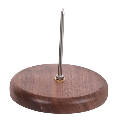 CIYODO Bill Fork aus Walnuss und Buchenholz mit Metallspitze Stabile Kassenbonhalterung für Restaurant und Büro Praktischer Desktop Organizer zur Sicheren Aufbewahrung von Quittungen von CIYODO