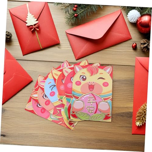 CIYODO Chinesische Geldumschläge Cartoon Pferde Design Rote Umschläge Hong Bao Glückliche Geldbeutel für Chinesisches Neujahrsfest Traditionelle Geschenkumschläge für Frühlingsfest CIYODO Chinesische Geldumschläge Cartoon Pferde Design Rote Umschläge Hong Bao Glückliche Geldbeutel für Chinesisches Neujahrsfest Traditionelle Geschenkumschläge für Frühlingsfest von CIYODO