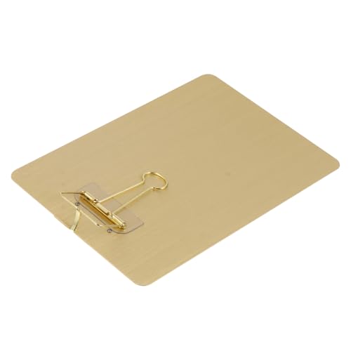 CIYODO Clipboard aus Edelstahl Stabiles Schreibbrett mit Sicherer Klemme Leichtes Klemmbrett für Büro Schule und Restaurant Goldfarbene Schreibunterlage für Menüs und Notizen CIYODO Clipboard aus Edelstahl Stabiles Schreibbrett mit Sicherer Klemme Leichtes Klemmbrett für Büro Schule und Restaurant Goldfarbene Schreibunterlage für Menüs und Notizen von CIYODO