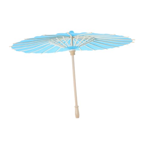 CIYODO DIY Papierschirm Bemalen Blauer Chinesischer Ölpapierschirm mit Holzgestell Leicht und Geruchsarm als Tanz und Performance Accessoire Vintage Hochzeitsdeko und Kreative CIYODO DIY Papierschirm Bemalen Blauer Chinesischer Ölpapierschirm mit Holzgestell Leicht und Geruchsarm als Tanz und Performance Accessoire Vintage Hochzeitsdeko und Kreative von CIYODO