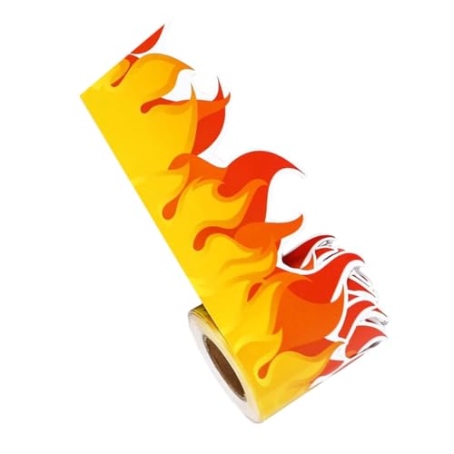 CIYODO Feuerflammen Randaufkleber Klassenzimmer Blackboard Selbstklebend Leuchtende Muster Bulletin Board Trim Sticker für Tafeln Wände Schreibtische Leichte Strapazierfähige Dekoration von CIYODO