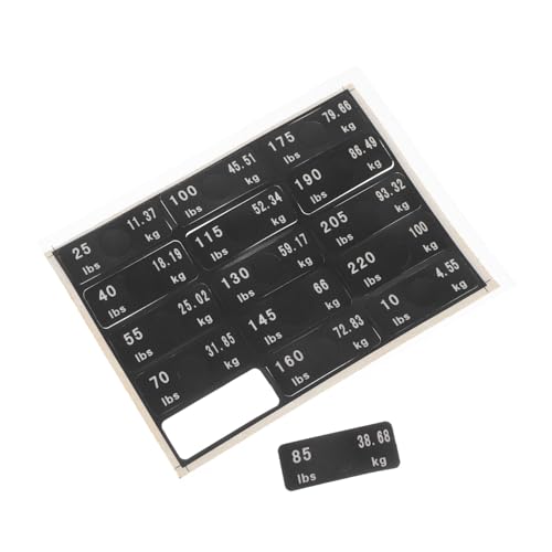 CIYODO Fitnessgeräte Gewichtsetiketten Selbstklebende Wiederverwendbare Gewichtssticker mit Zahlen Transparent für Gym Ausrüstung Leicht Ablesbar Passend für Training CIYODO Fitnessgeräte Gewichtsetiketten Selbstklebende Wiederverwendbare Gewichtssticker mit Zahlen Transparent für Gym Ausrüstung Leicht Ablesbar Passend für Training von CIYODO